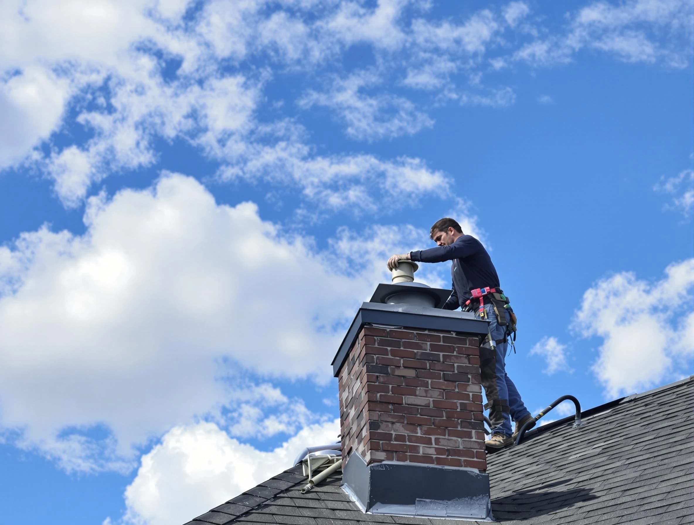 Lochbuie Chimney Sweep installing a sturdy chimney cap in Lochbuie, CO