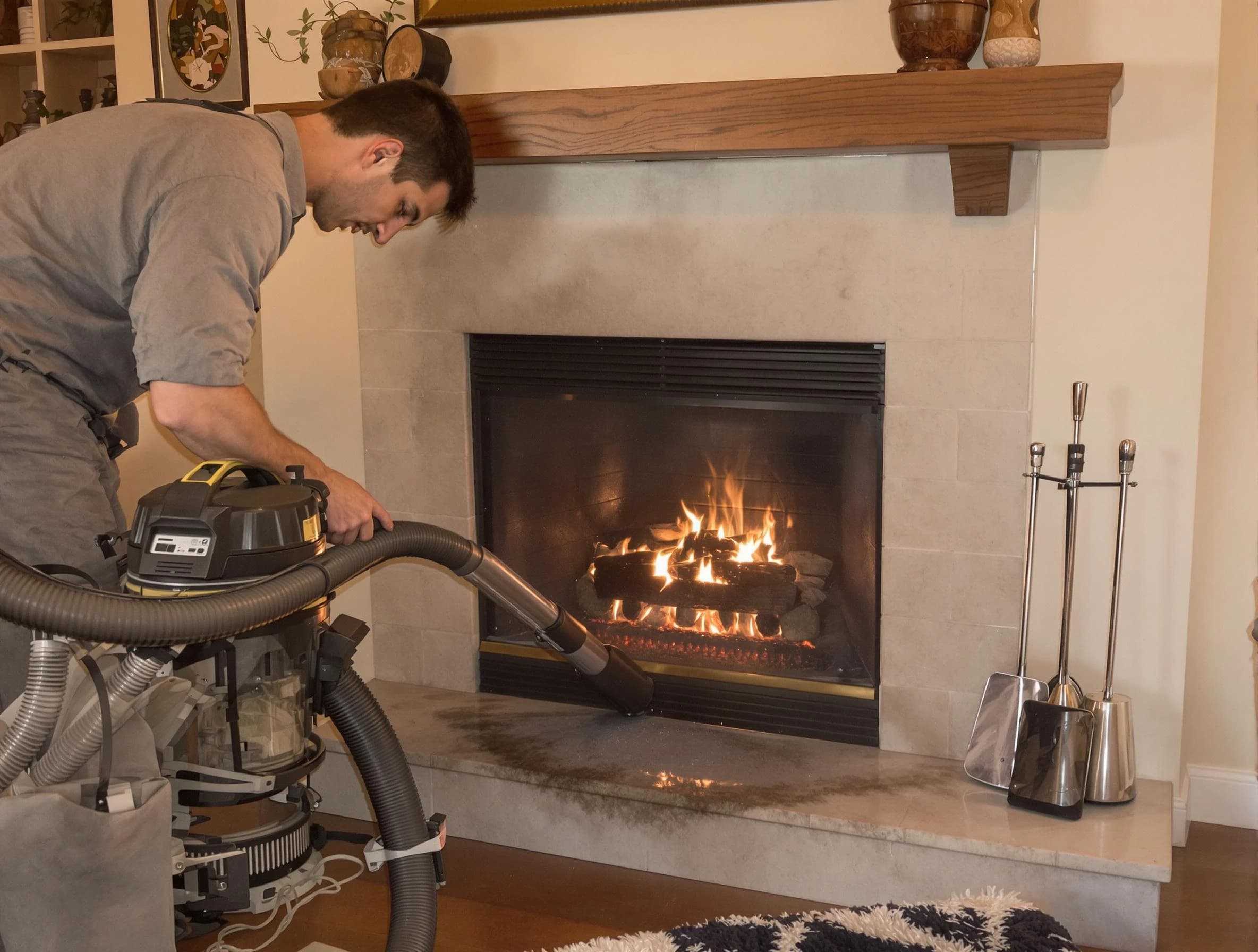 Routine fireplace upkeep by Lochbuie Chimney Sweep in Lochbuie, CO