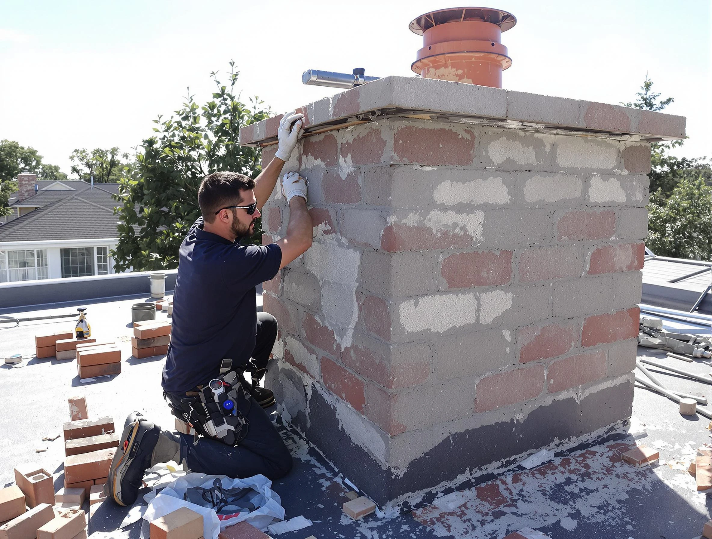 Advanced chimney repair process by Lochbuie Chimney Sweep in Lochbuie, CO