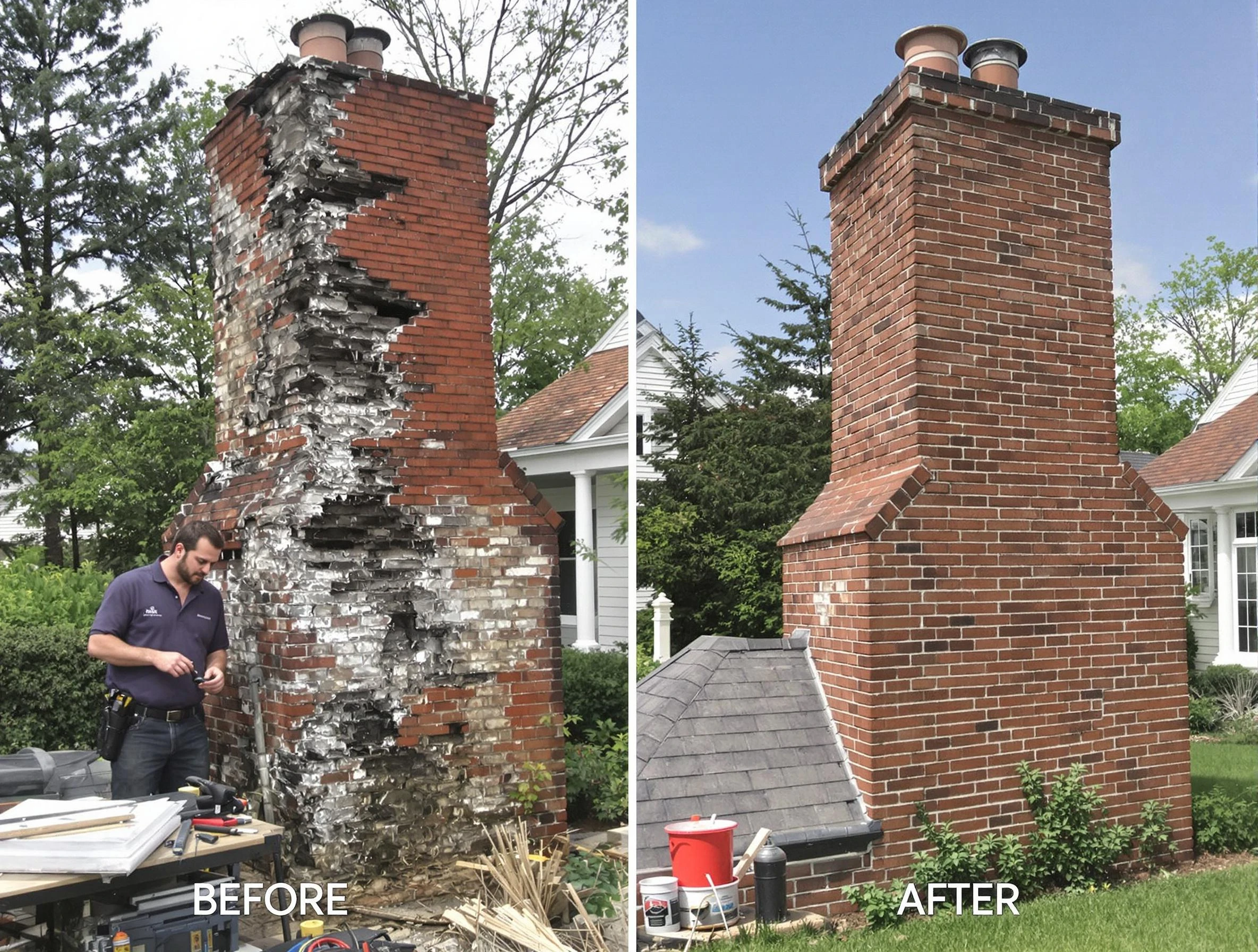 Lochbuie Chimney Sweep performing a full chimney restoration in Lochbuie, CO