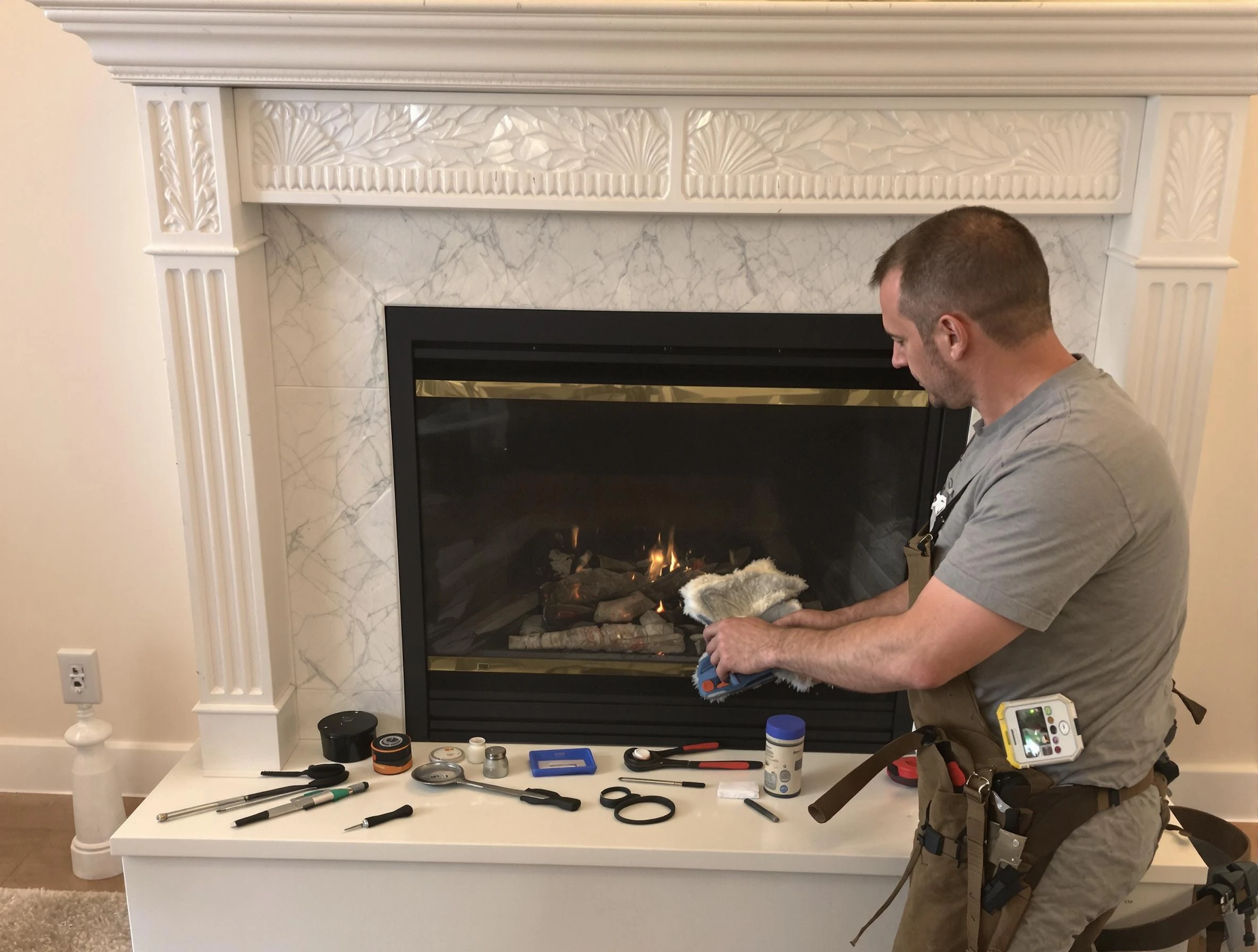Lochbuie Chimney Sweep performing fireplace maintenance in Lochbuie, CO