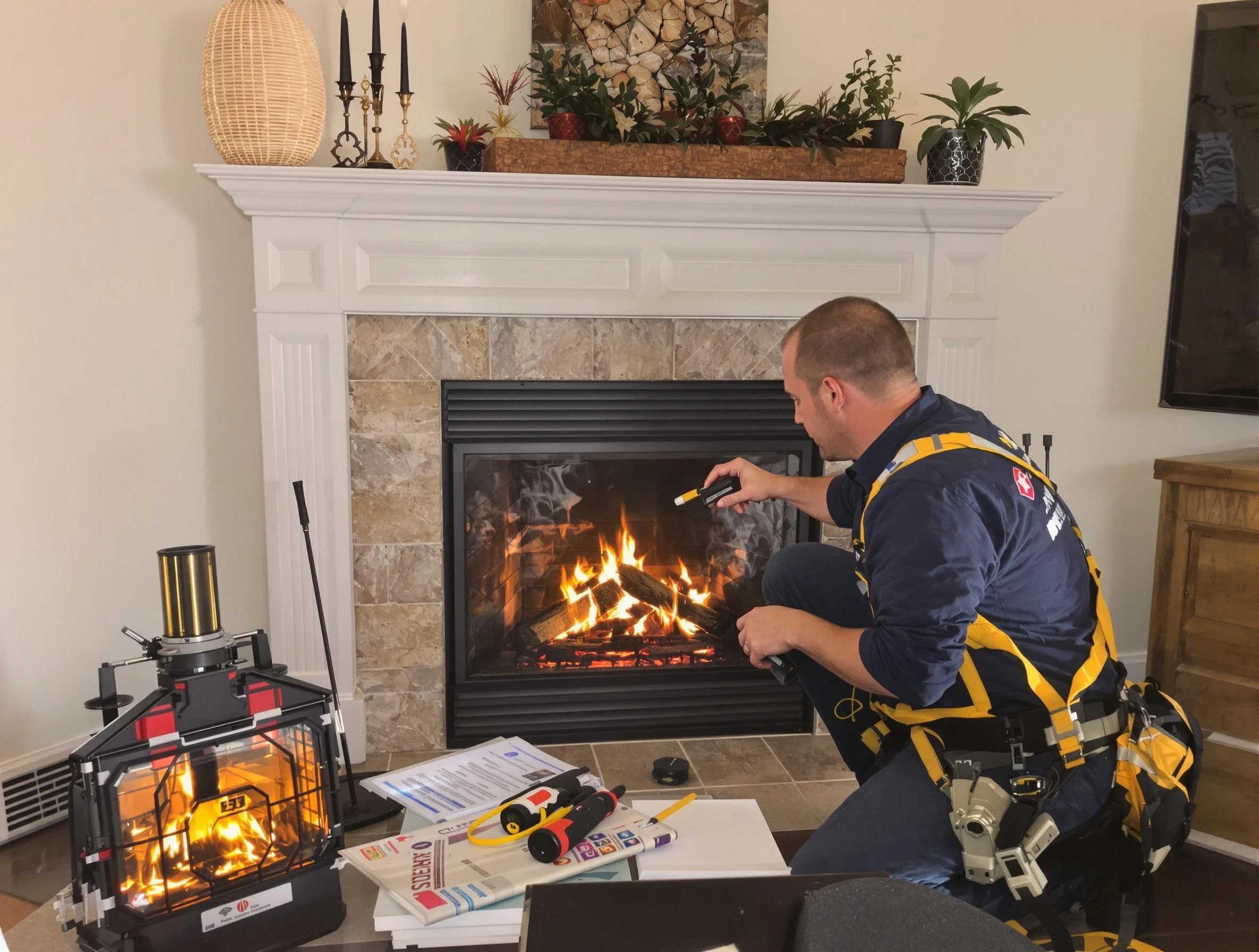 Safety-focused fireplace inspection by Lochbuie Chimney Sweep in Lochbuie, CO